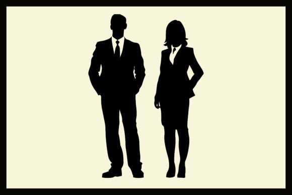 Download A Group of Corporate People Silhouette - Corporate Collection