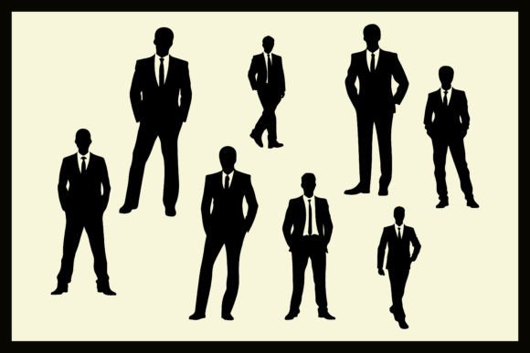 Download Corporate Men Silhouettes Vector Clipart - Corporate Collection