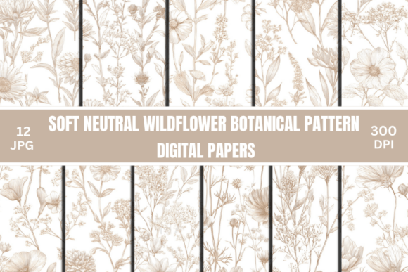Download Soft Neutral Wildflower Botanical Pattern - Botanical Collection