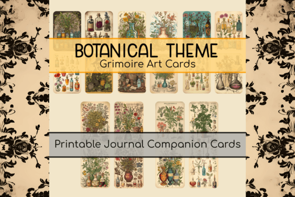 Download Botanical Grimoire Printable Art Cards - Botanical Collection