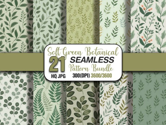 Download Soft Green Botanical Seamless Pattern - Botanical Collection