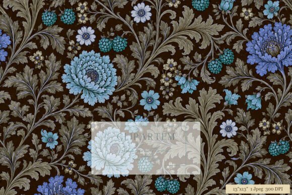 Download Victorian Floral Dark Botanical Pattern - Botanical Collection
