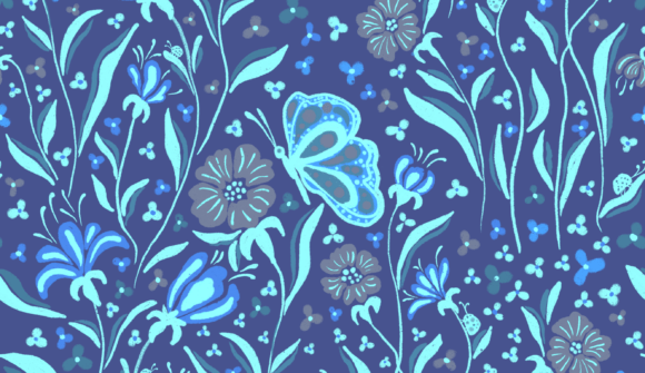 Download Cyan Turquoise Botanical Pattern - Botanical Collection