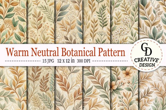 Download Warm Neutral Botanical Pattern - Botanical Collection