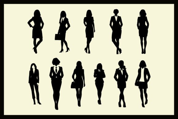 Download Corporate Women Silhouettes Clipart - Corporate Collection