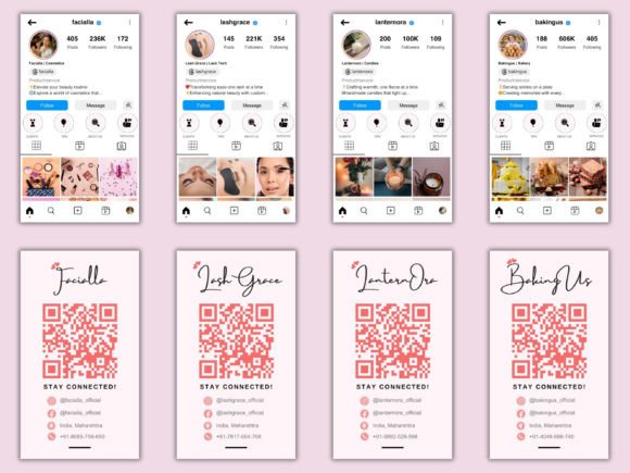 Download Instagram Business Cards Template Bundle - Business cards Collection