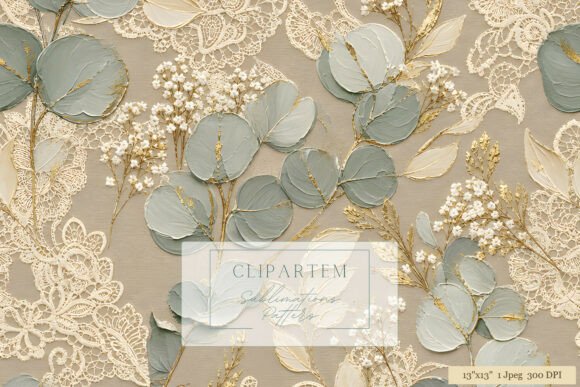 Download Eucalyptus Lace Botanical Pattern - Botanical Collection