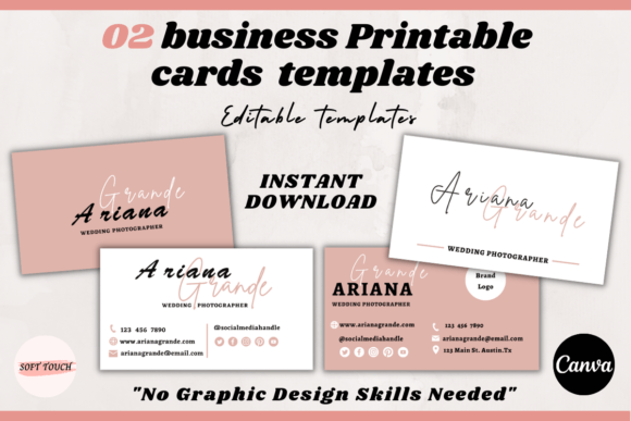 Download 2 Business Cards Templates-Canva Designs - Business cards Collection