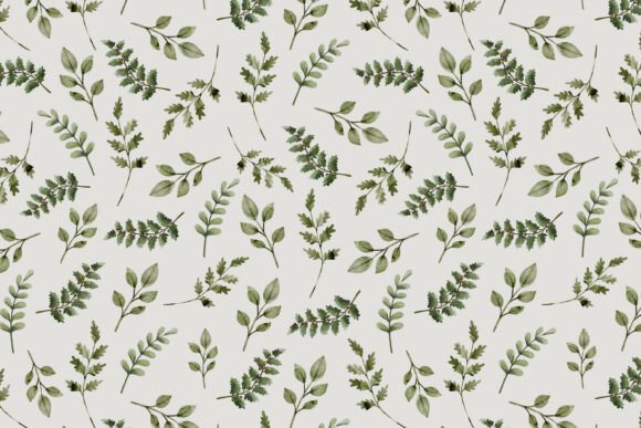 Download Seamless Botanical Pattern Green Leaves - Botanical Collection