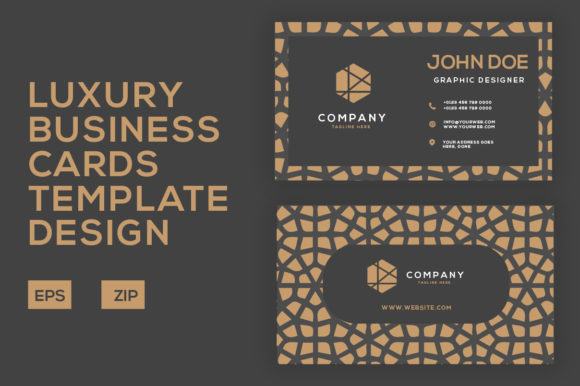 Download Golden Luxury Business Cards Template - Business cards Collection