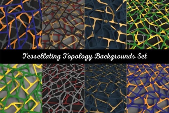 Download Tessellating Topology Backgrounds Set - Top Collection
