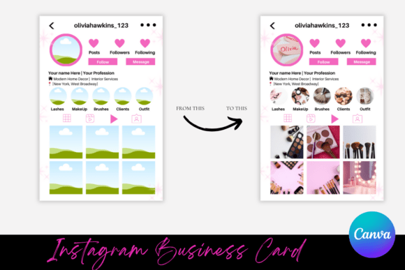 Download Instagram Business Cards Template - Business cards Collection